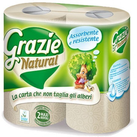 Grazie Natural Lux 3 rétegű öko háztartási toalettpapír 4 tekercs